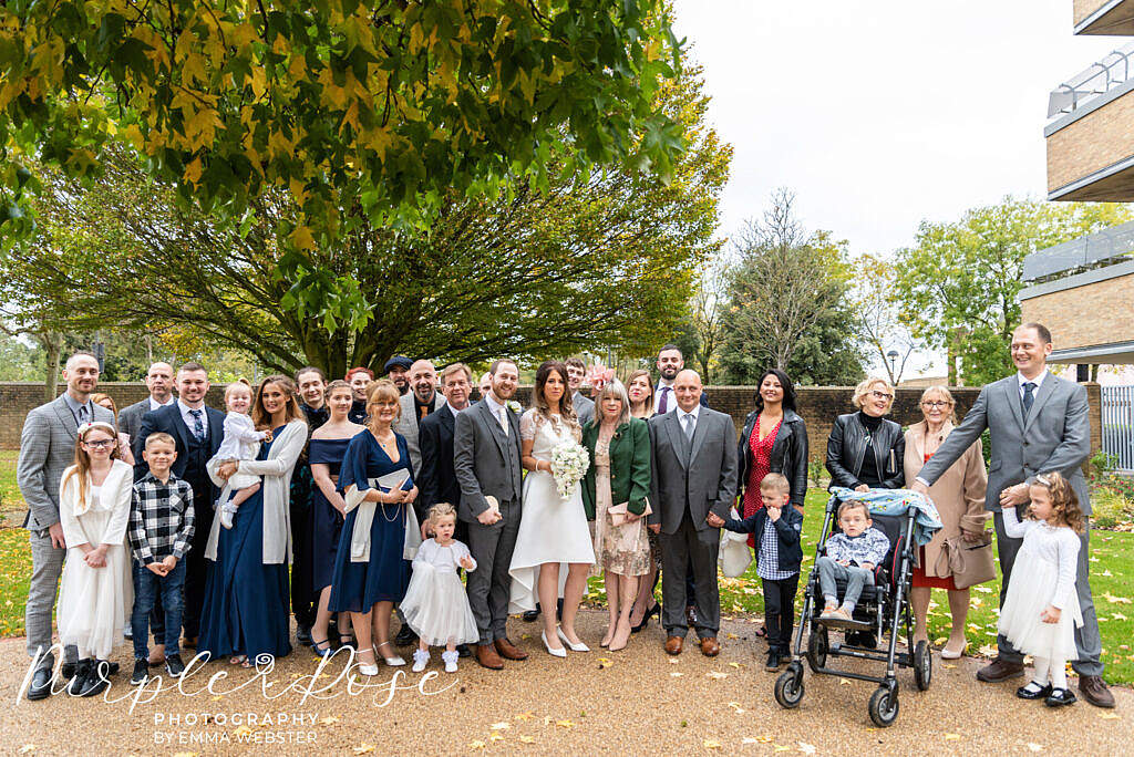 Big group wedding photo