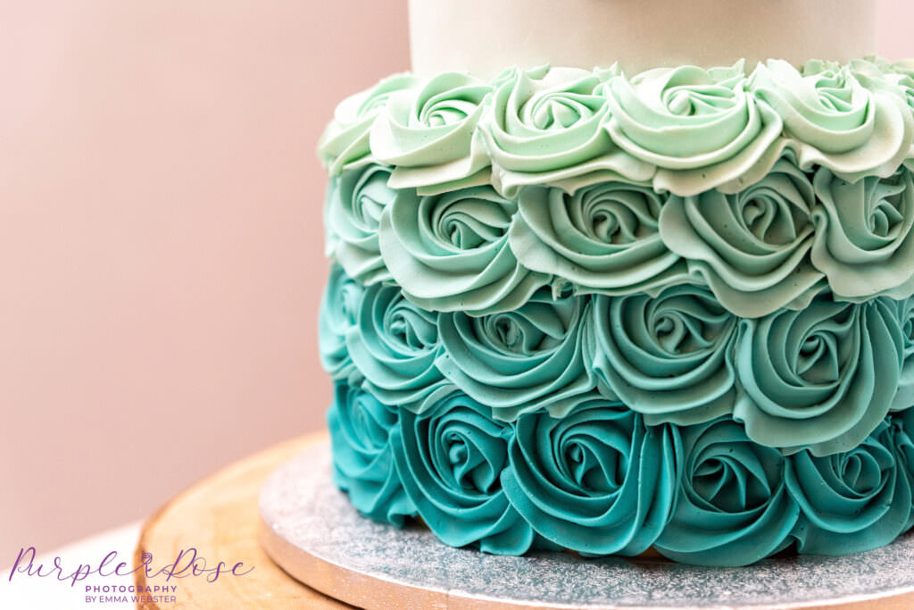 Detail of decoration on a wedding cake