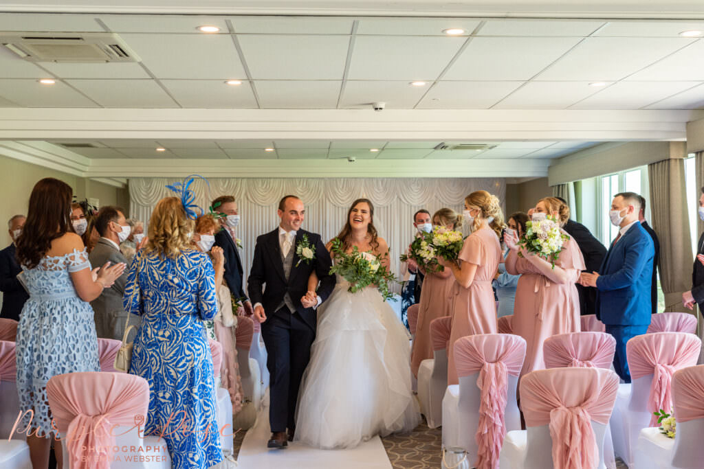 Wedding ceremony at Hellidon lakes