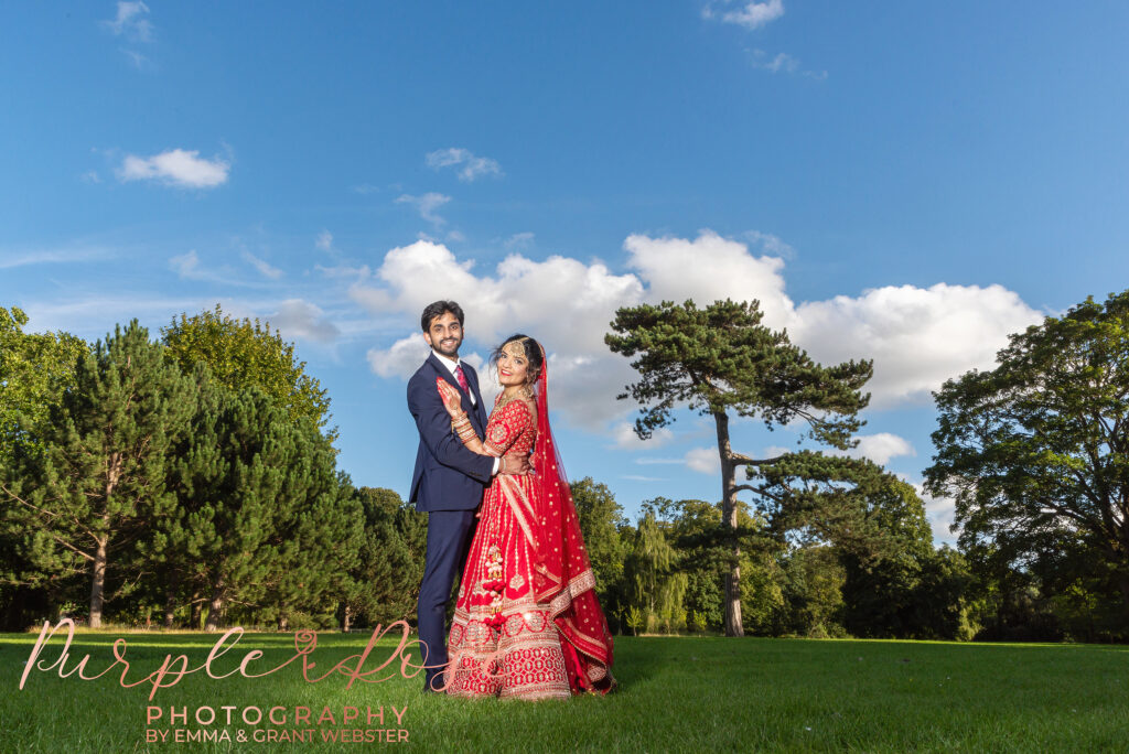 Photo of a bride and groom on their wedding day in Milton Keynes